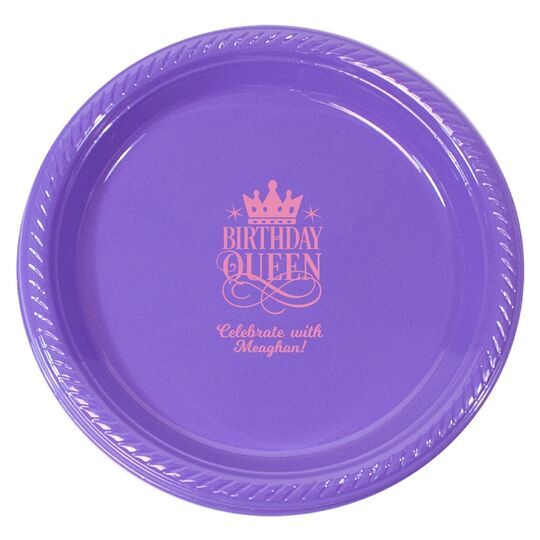 Birthday Queen Plastic Plates